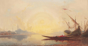 Sailing boats on the Golden Horn, Henri Duvieux 1885. Image: https://plus.google.com/101885177289635488458/posts/eqcu3Kj4Qrs